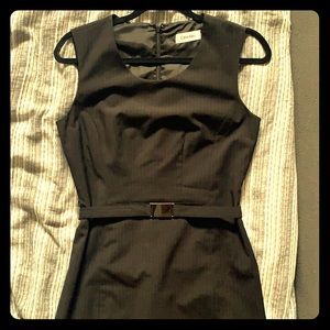 Pin-striped sleeveless dress